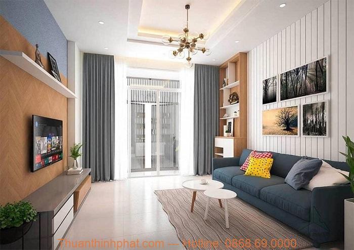 Thiết kế nội thất phòng khách - Xây Dựng Thuận Thịnh Phát - Công Ty THHH Thương Mại Dịch Vụ Công Nghệ Thuận Thịnh Phát